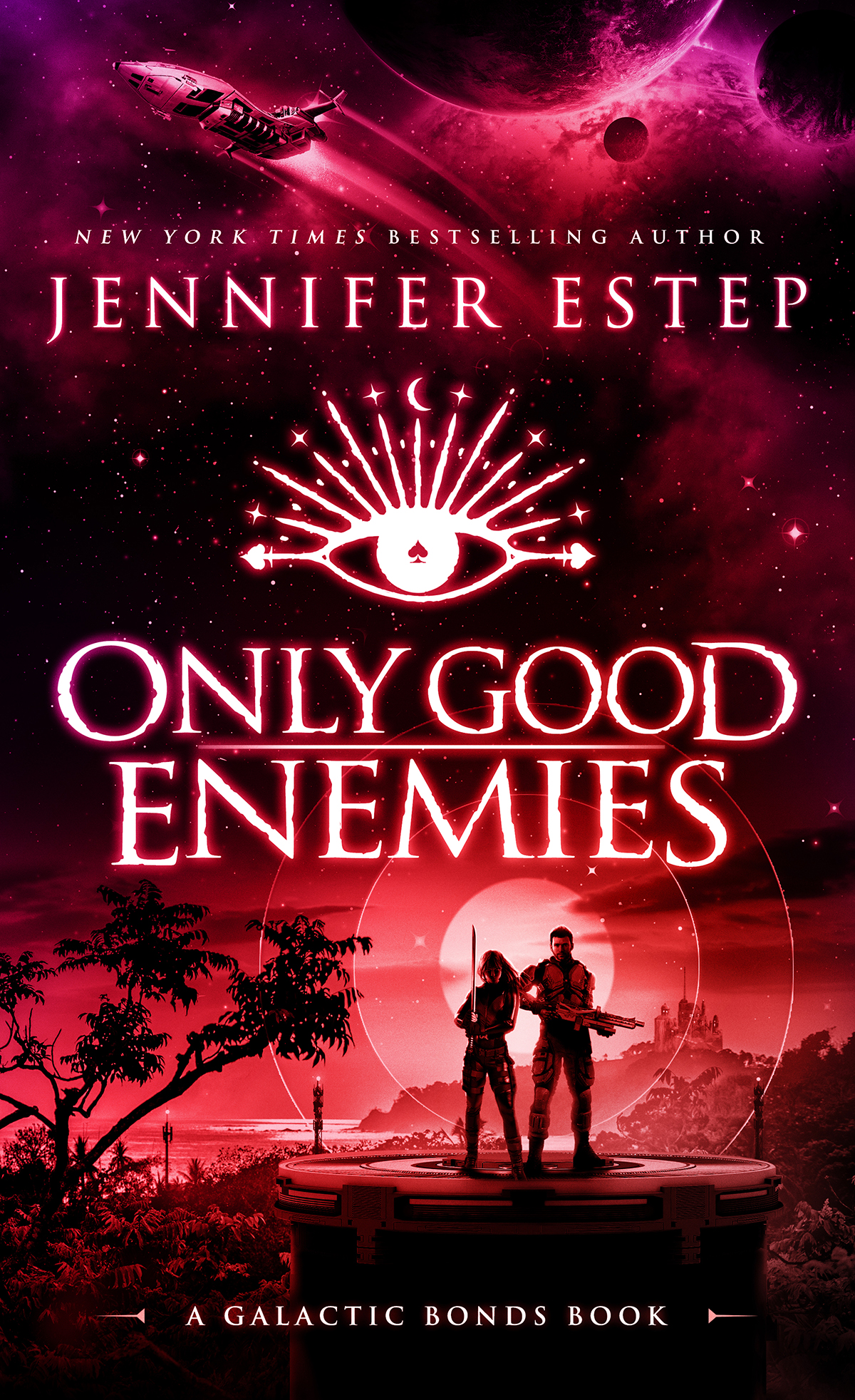Only Good Enemies red cover art with couple