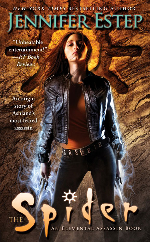 The Spider cover art with woman wearing a jacket and holding two magical knives